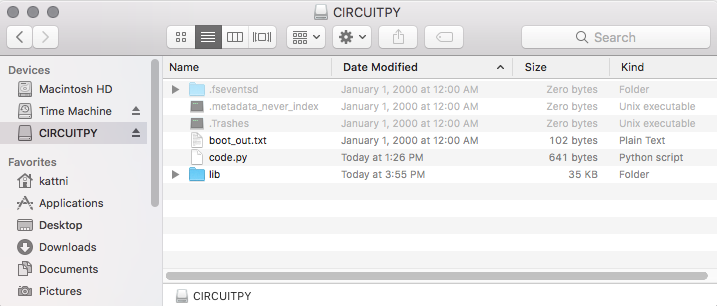 CIRCUITPY drive