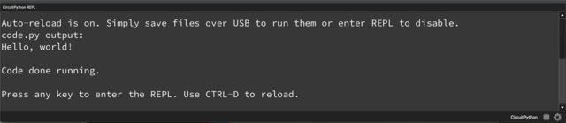 CircuitPython serial console